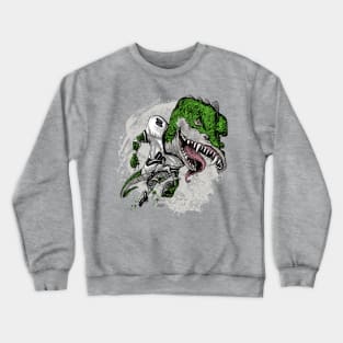 Old School Dinosaur Football Player Crewneck Sweatshirt